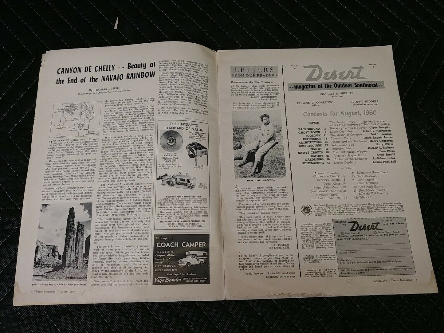 Vintage Desert Magazine August 1960