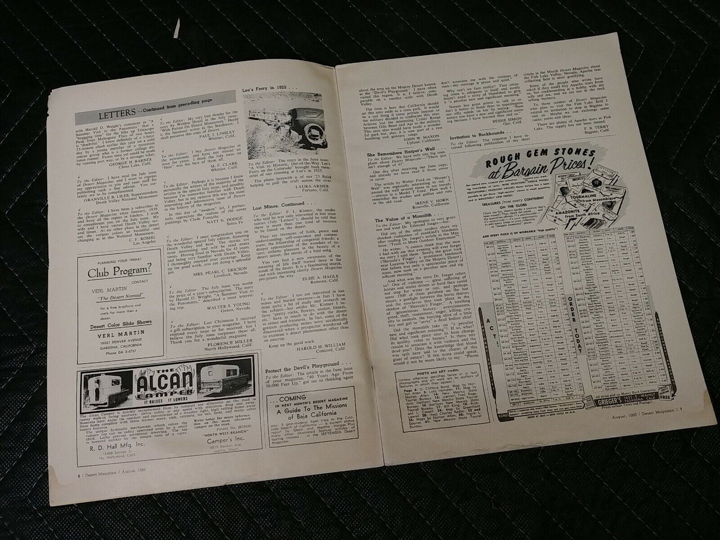 Vintage Desert Magazine August 1960