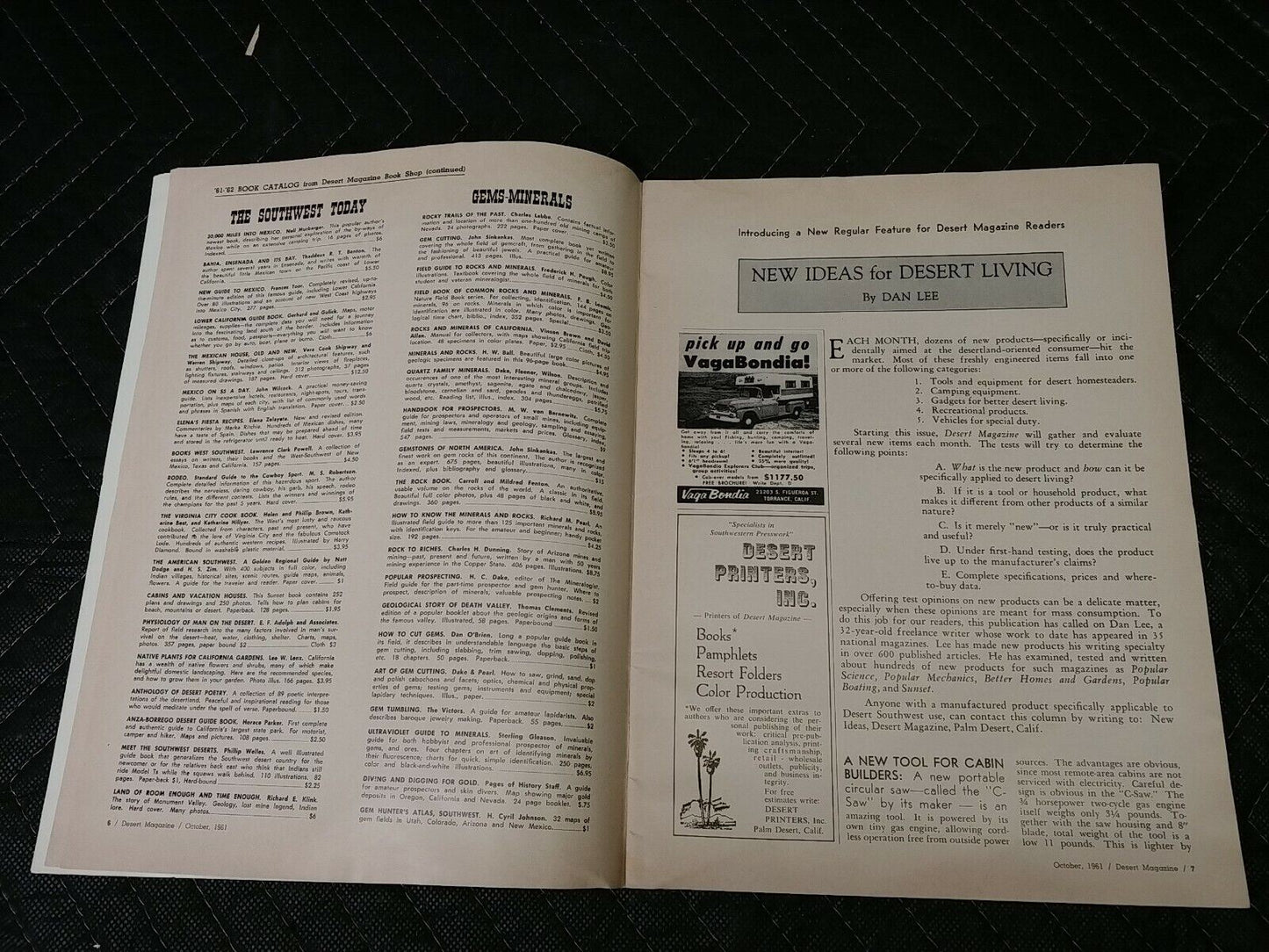 Vintage Desert Magazine October 1961