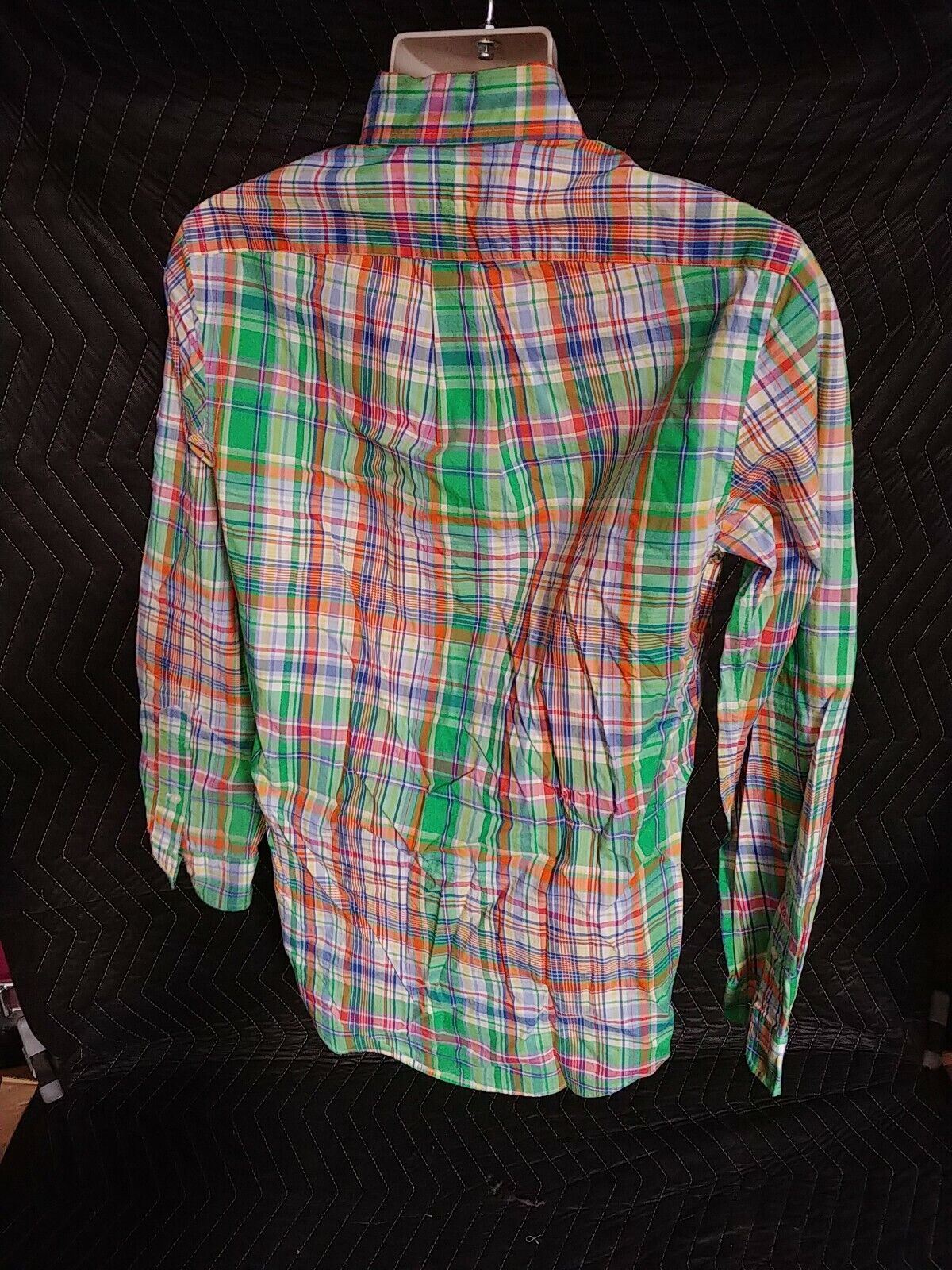 Mens Ralph Lauren Blue Size Small SP Plaid Checks Polo Pony Long Sleeve Shirt