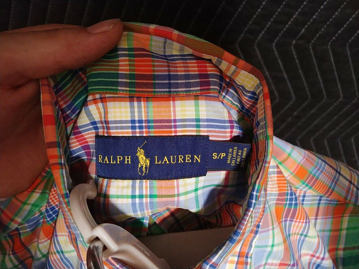 Mens Ralph Lauren Blue Size Small SP Plaid Checks Polo Pony Long Sleeve Shirt