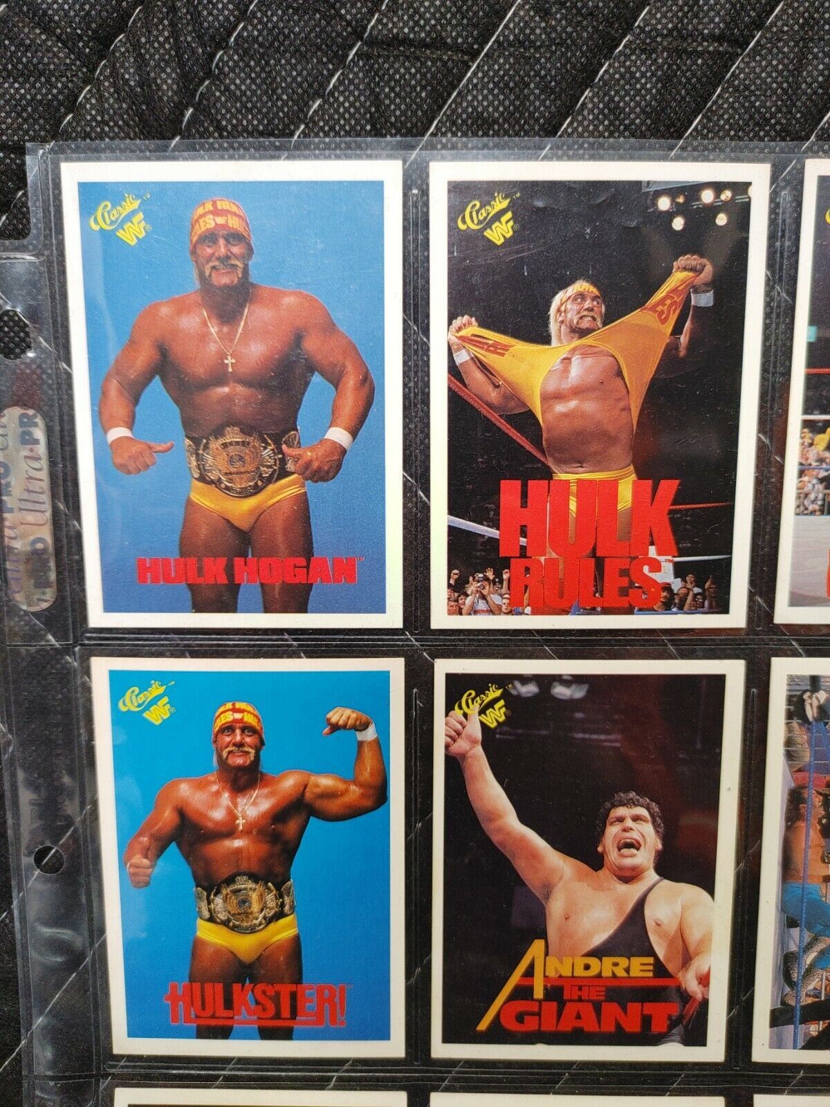 Lot of 9 1990 CLASSIC HULK HOGAN & ANDRE THE GIANT WWF CARDS