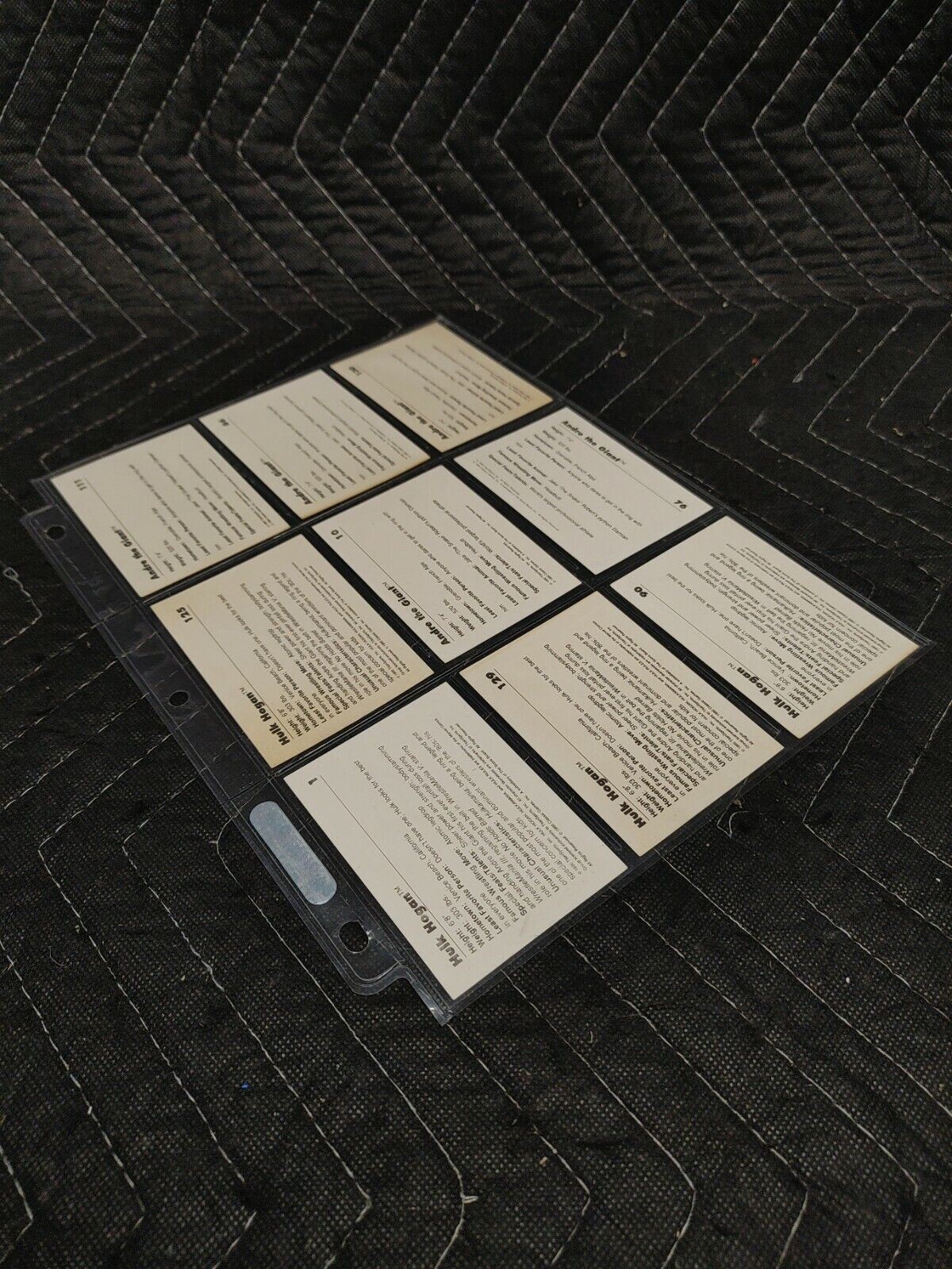 Lot of 9 1990 CLASSIC HULK HOGAN & ANDRE THE GIANT WWF CARDS