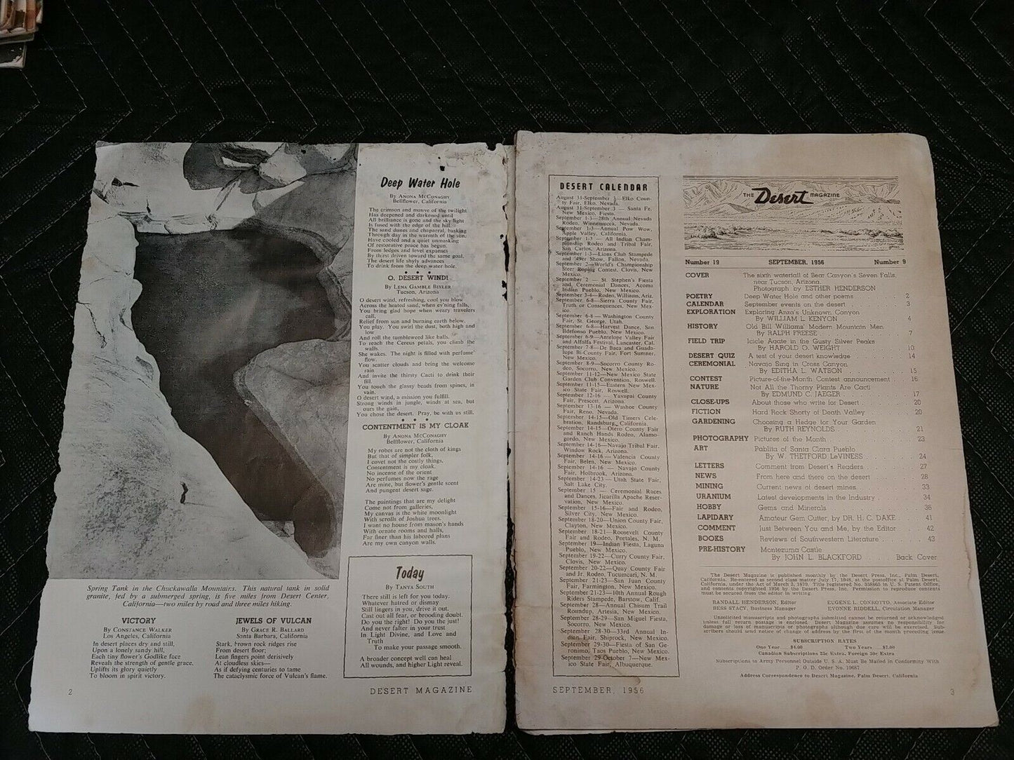 Vintage Desert Magazine September 1956