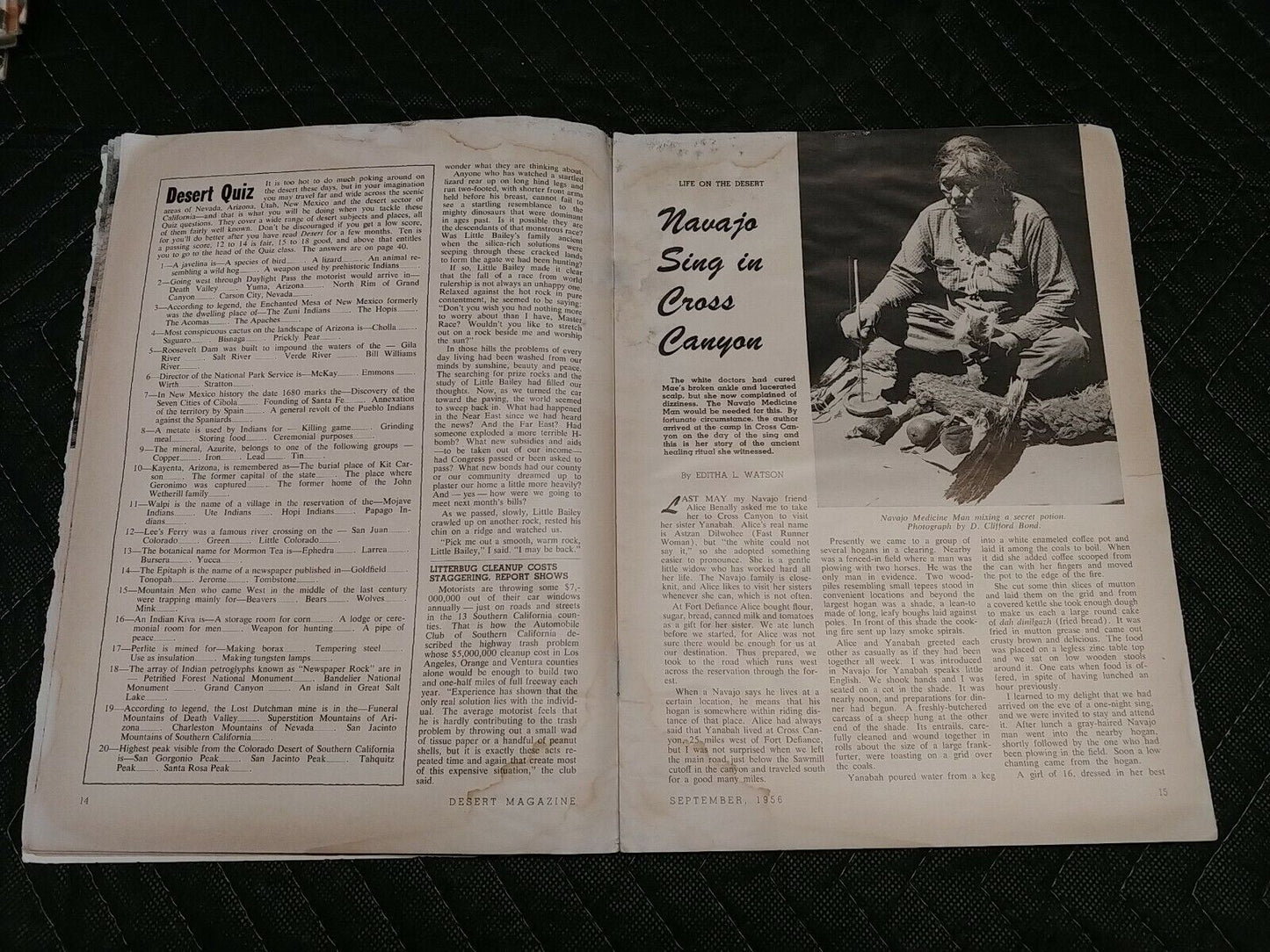 Vintage Desert Magazine September 1956