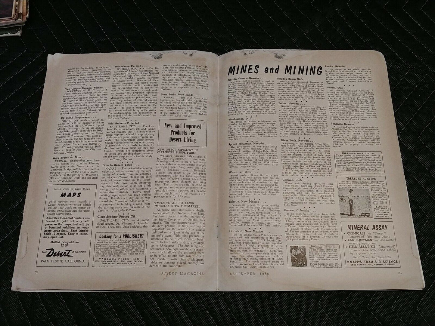 Vintage Desert Magazine September 1956