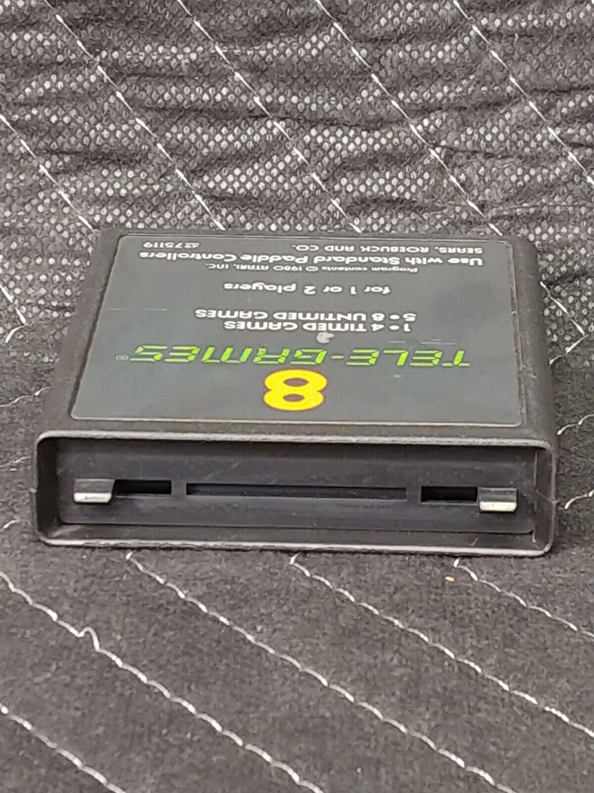 8 Tele-Games Night Driver Atari 2600 Sears Text Label Game