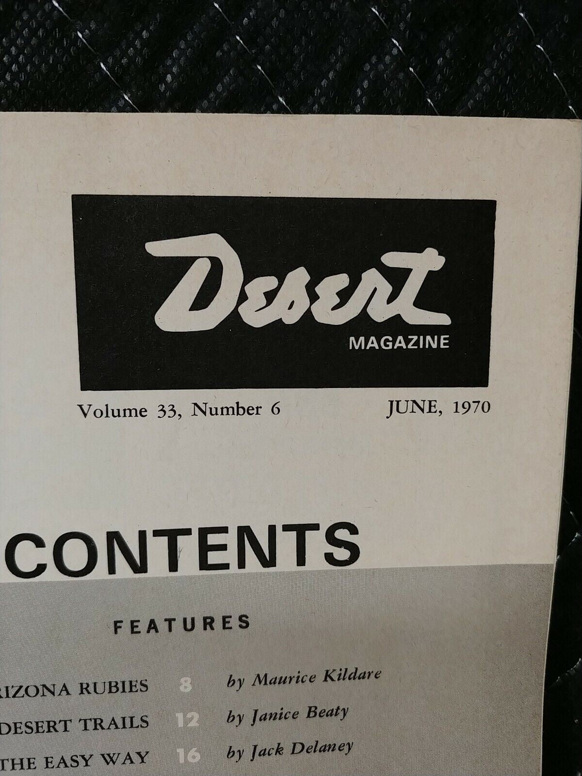 Vintage Desert Magazine June 1970