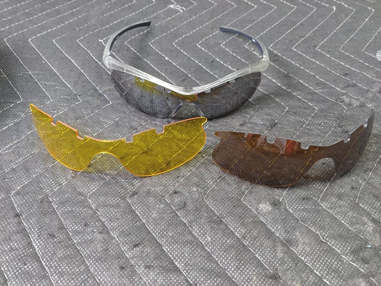 Vintage Quattro Silver Interchangeable Lenses Biking Sports Sunglasses