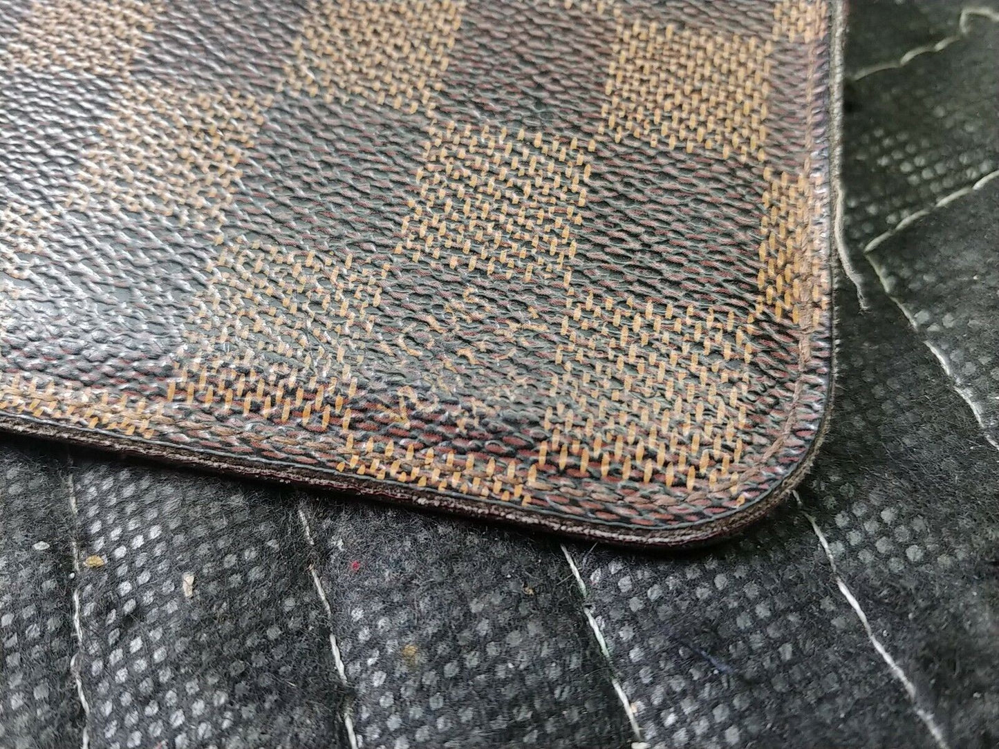 Authentic LOUIS VUITTON Key Cles Pouch Coin Card Holder Charm Damier Ebene