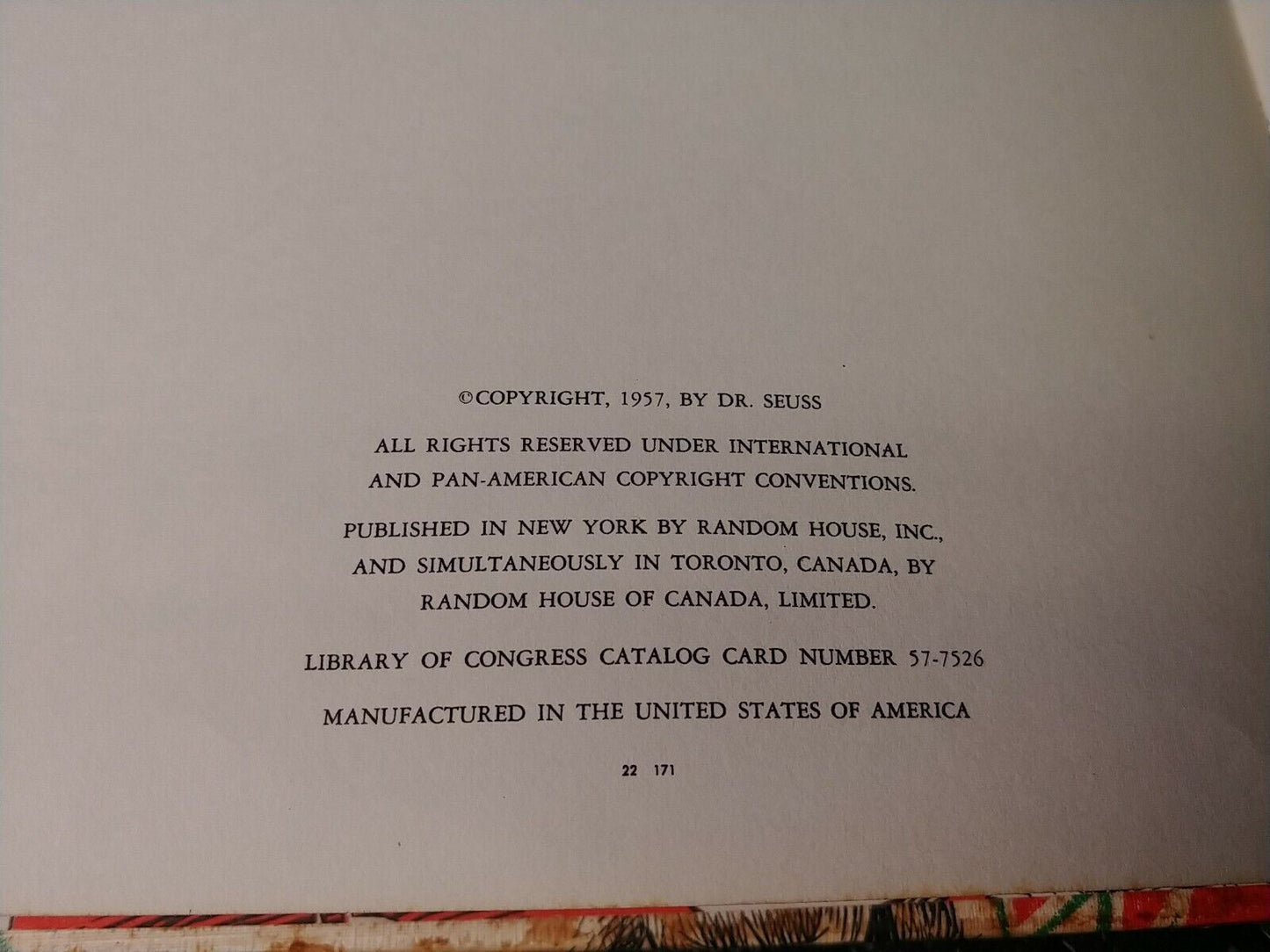 Dr Seuss 1957 How The Grinch Stole Christmas First Edition Hardcover