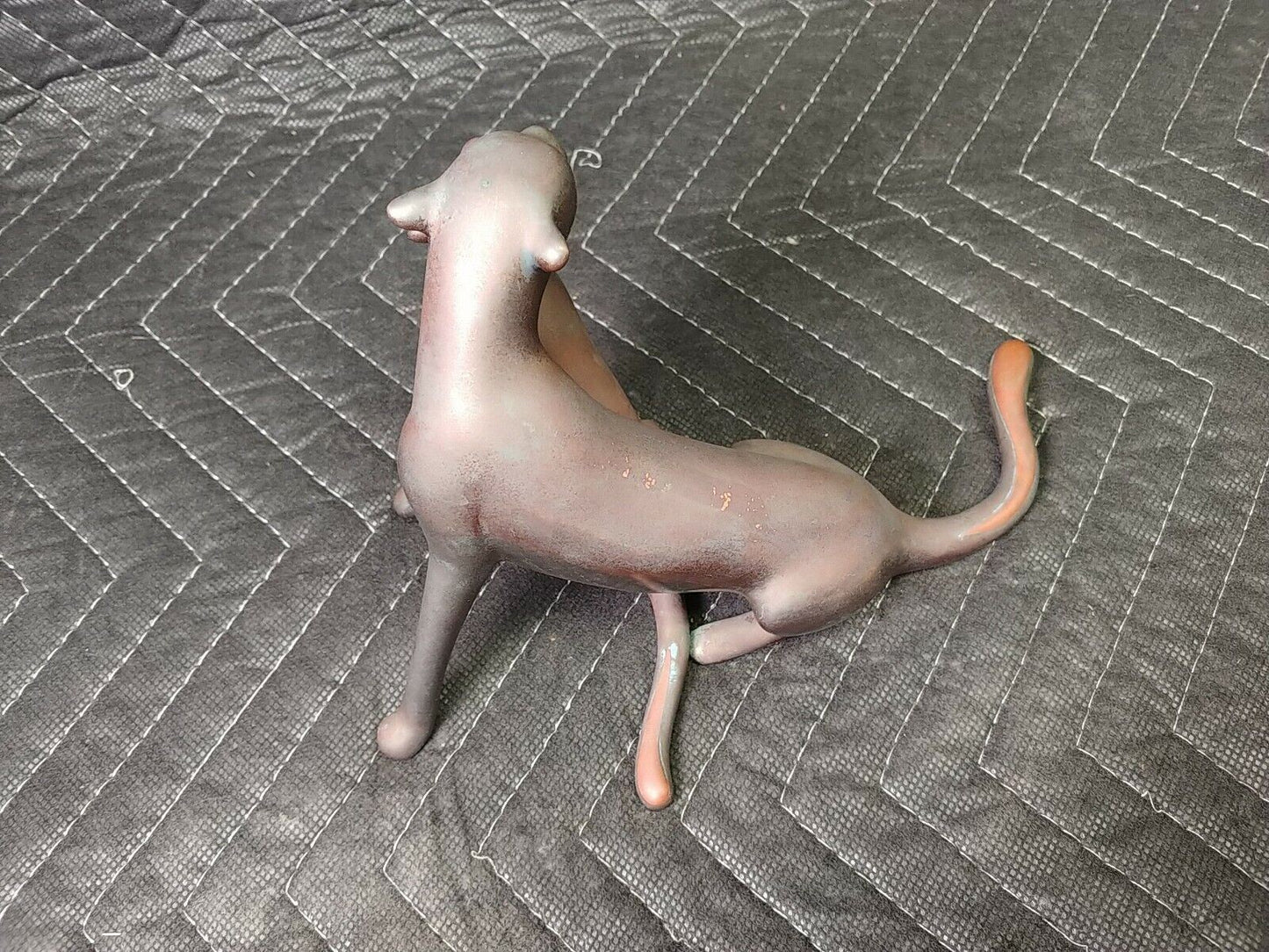 Solid Brass/Bronze Mother and Cub Panther Art Sculpture Signed Loeto 141/2500