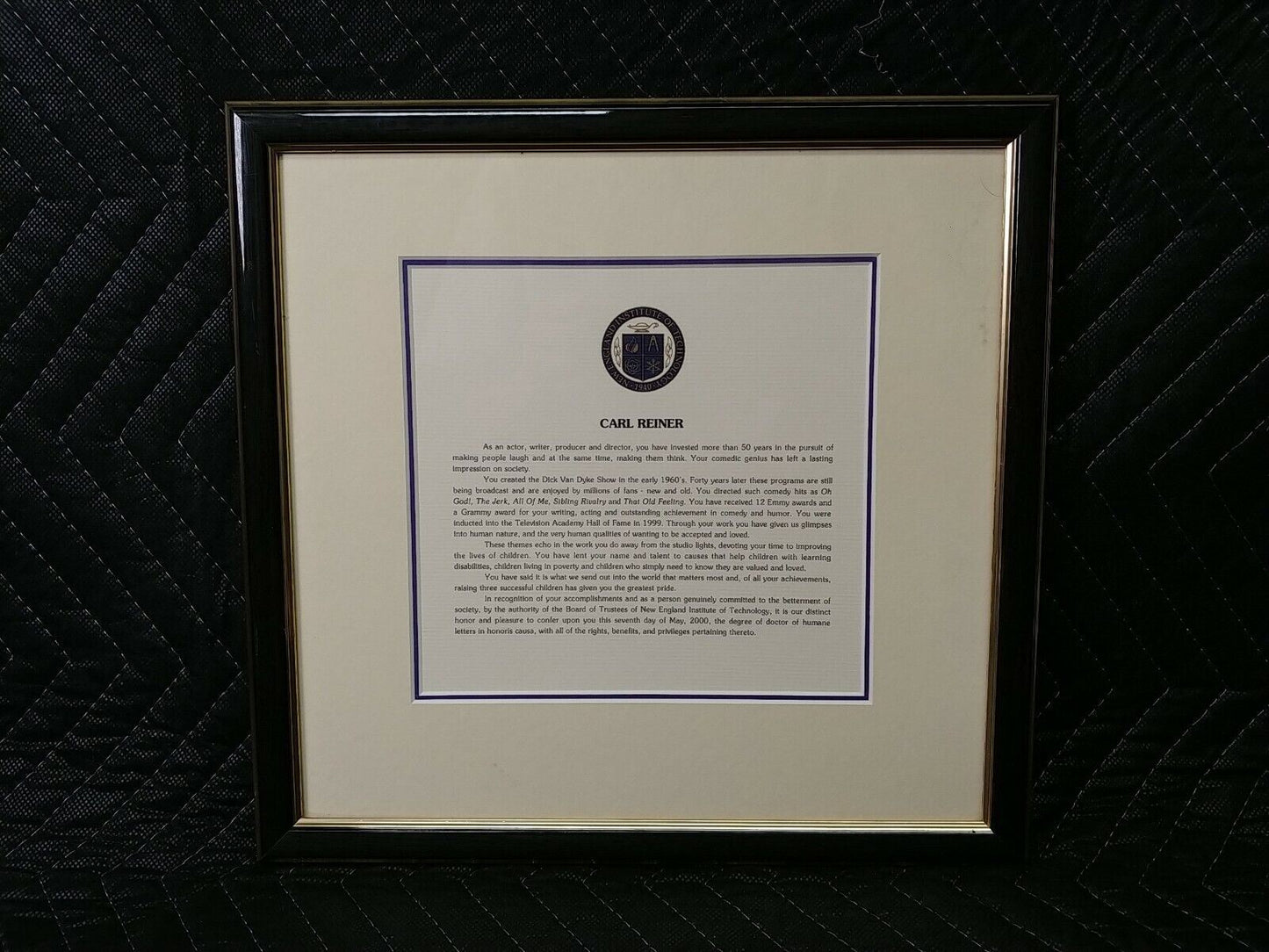 Carl Reiner - Honoris Causa granted from New England Institute of Technology