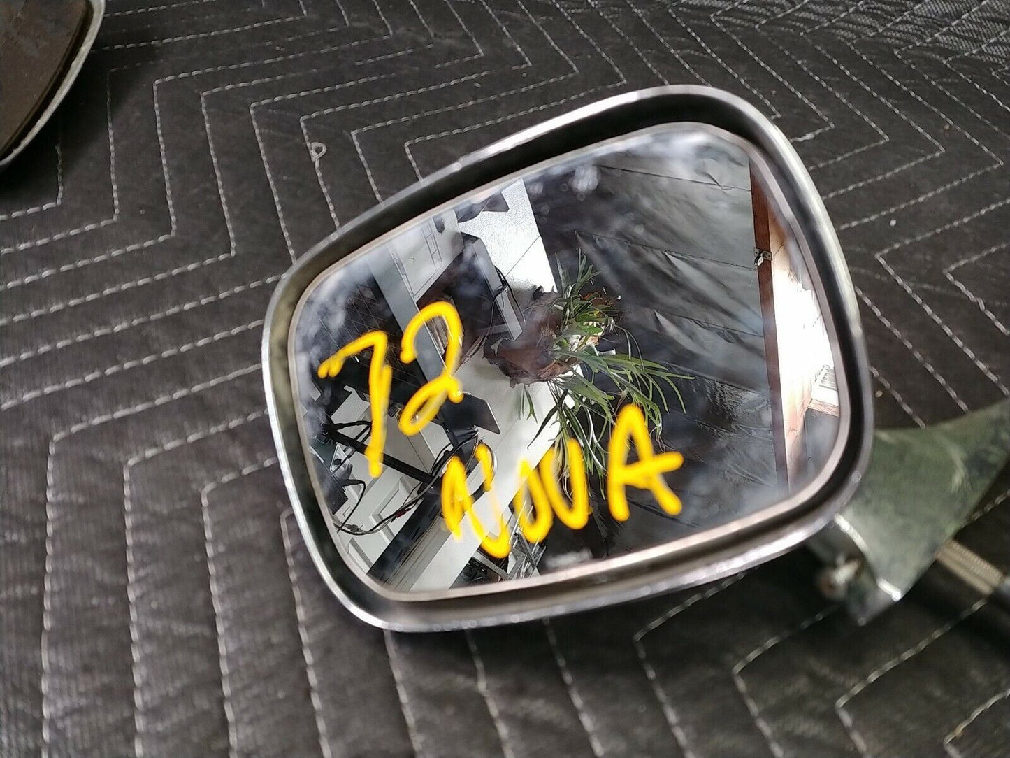 1970-1973 Chevy Nova Remote Mirror Chrome Driver Side Door Panel Interior Bezel