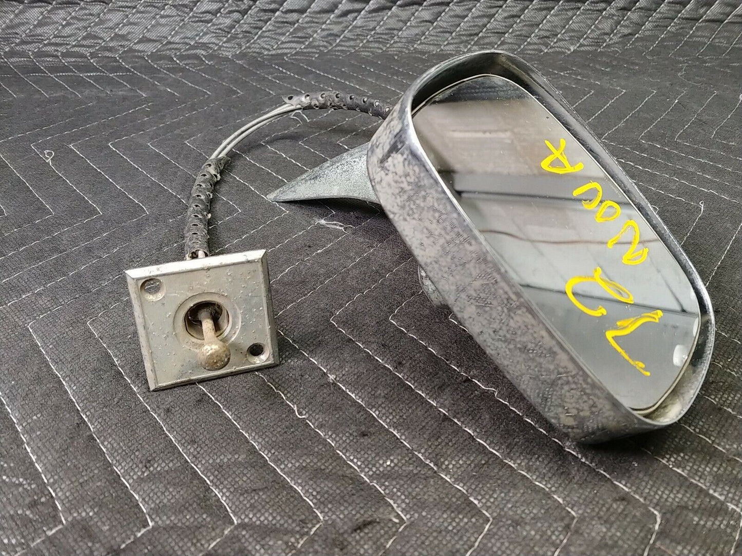 1970-1973 Chevy Nova Remote Mirror Chrome Driver Side Door Panel Interior Bezel