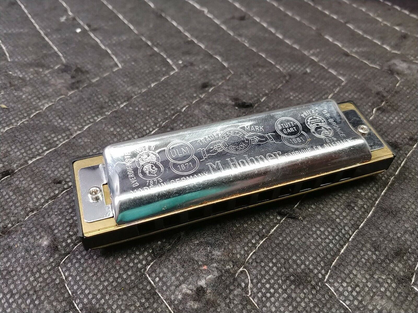 Vintage HOHNER Big River Harp Harmonica - Original Case - Made In Germany