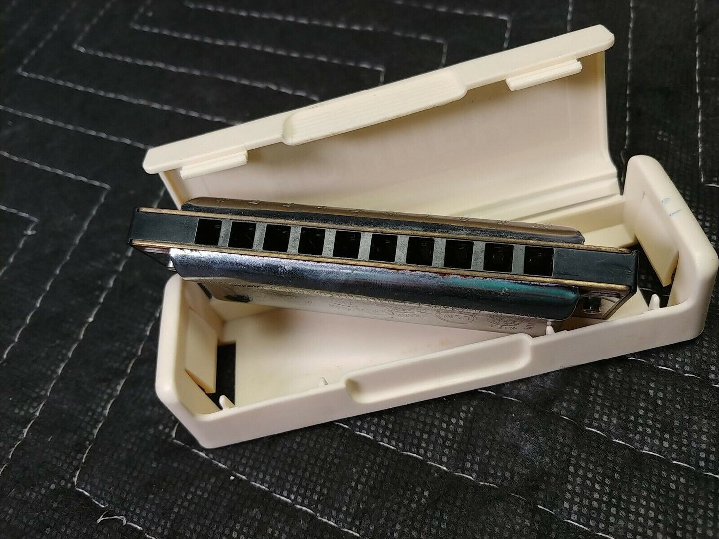 Vintage HOHNER Big River Harp Harmonica - Original Case - Made In Germany