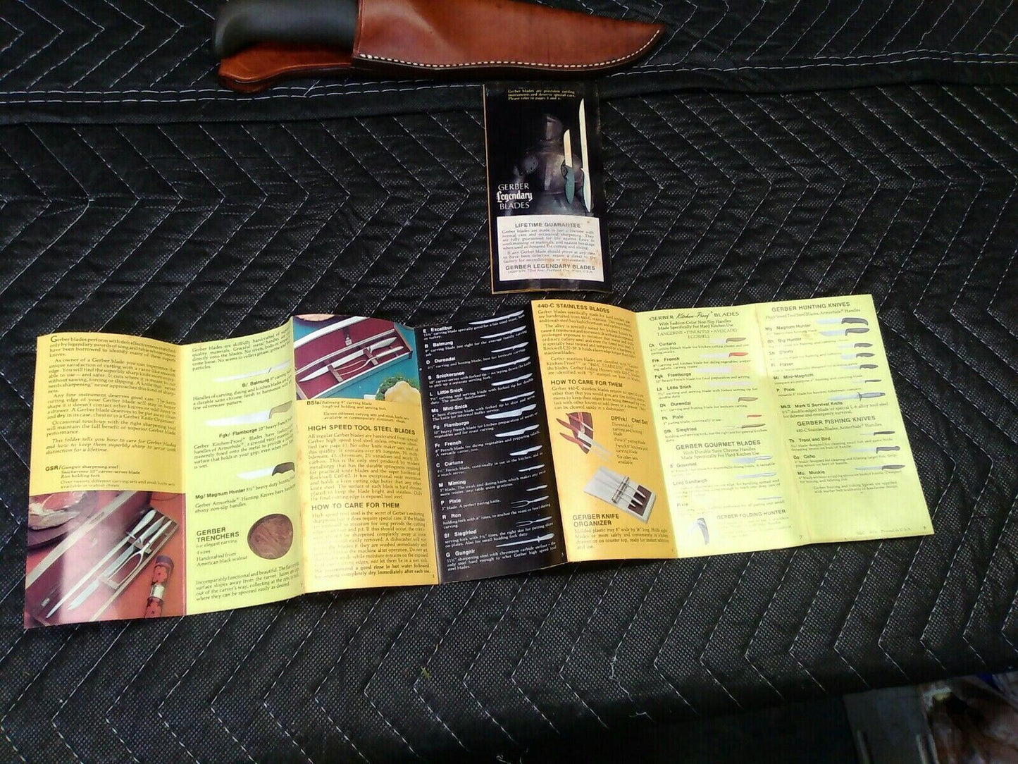 GERBER MAGNUM HUNTING KNIFE W/ SHEATH MANUALS & BOX