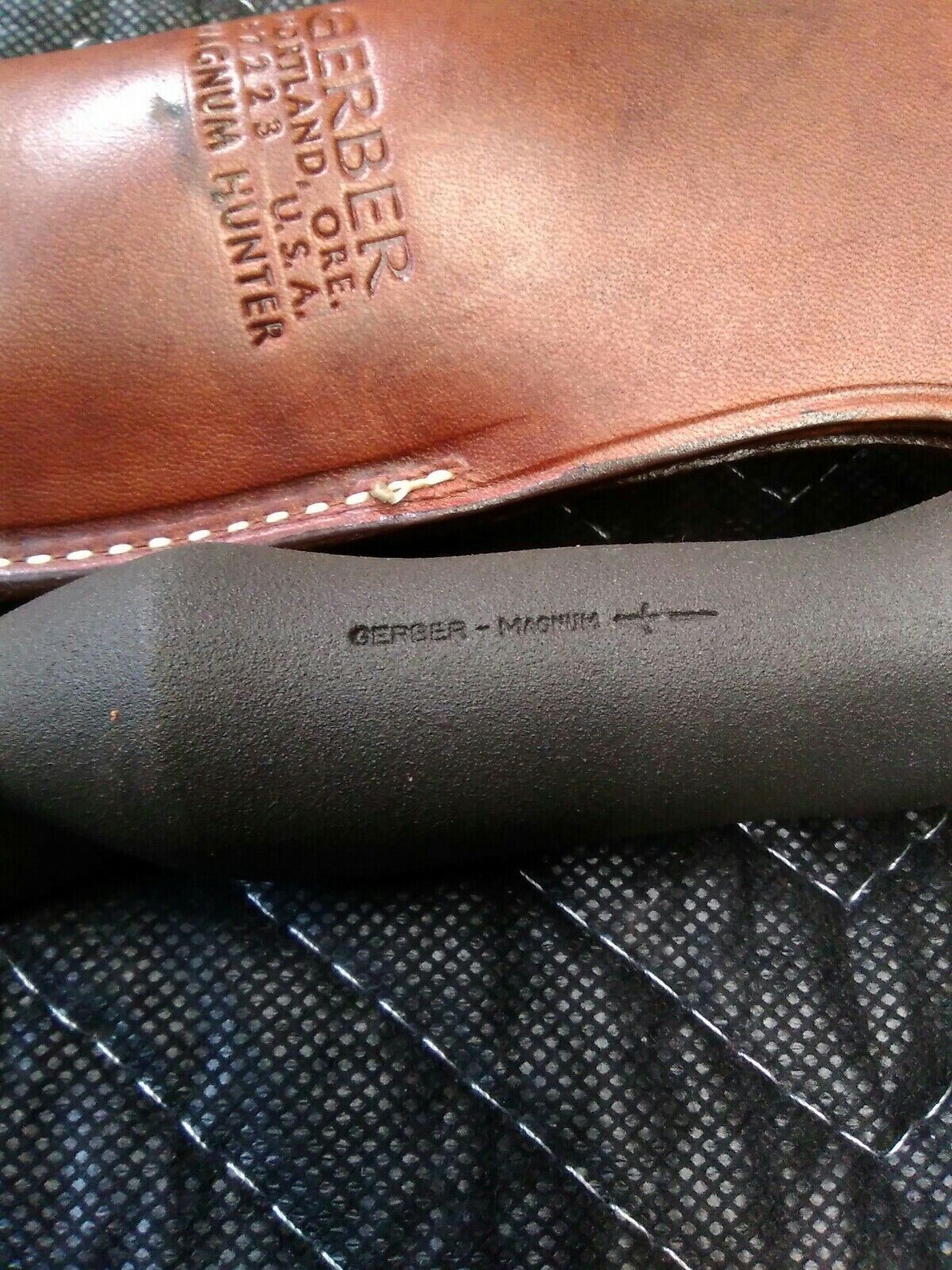 GERBER MAGNUM HUNTING KNIFE W/ SHEATH MANUALS & BOX