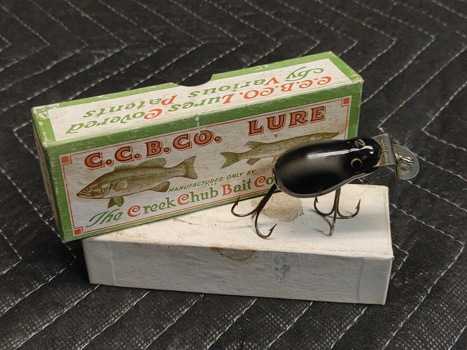 Vintage Fishing Lures, Creek Chubb Lure in Box, Wooden Lure