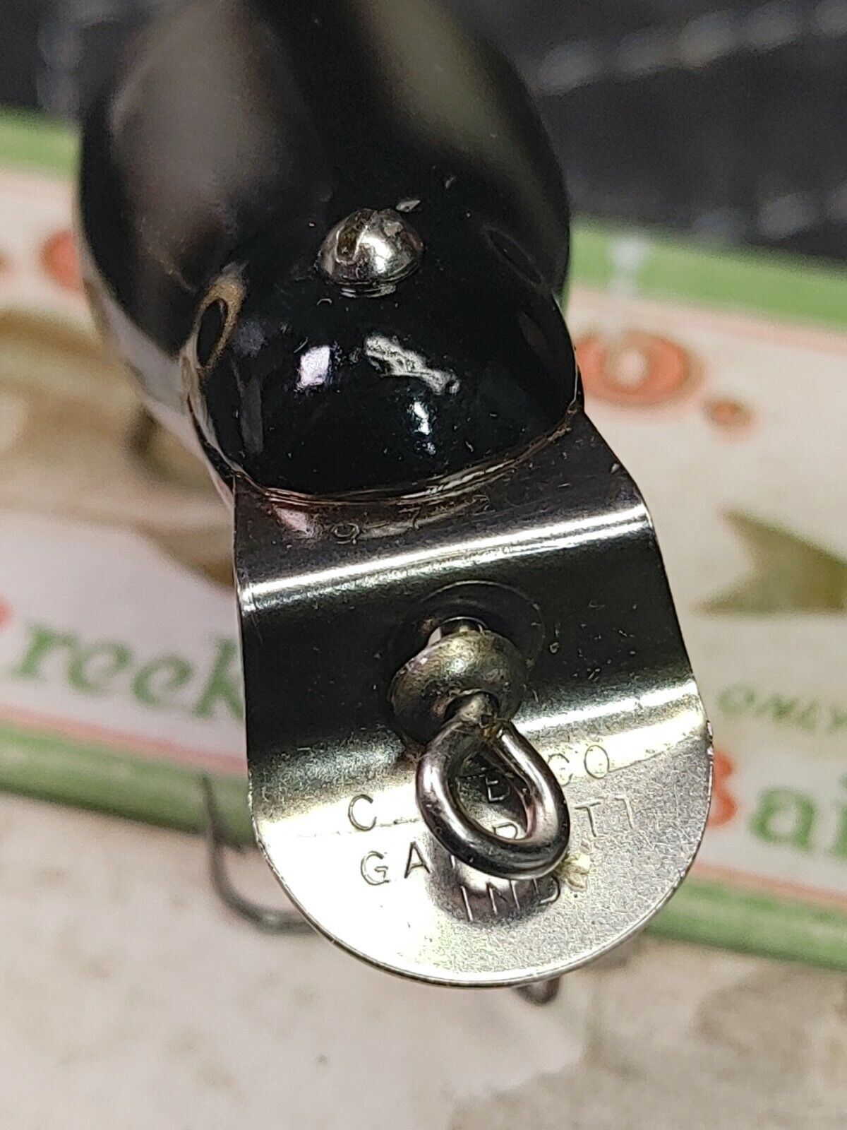 VINTAGE CREEK CHUB TINY TIM IN GRAY & BLACK FISHING LURE IN ORIGINAL BOX