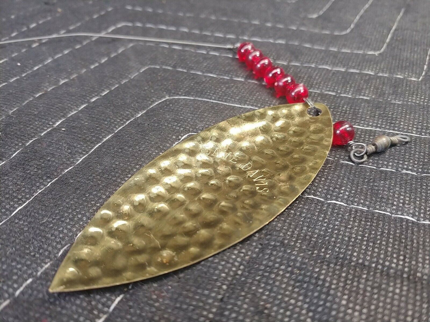 1920s Dave Davis Brass Spinner Lure # 10 in Original Envelope Los Angeles
