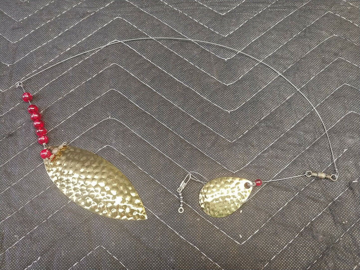 1920s Dave Davis Brass Spinner Lure # 10 in Original Envelope Los Angeles