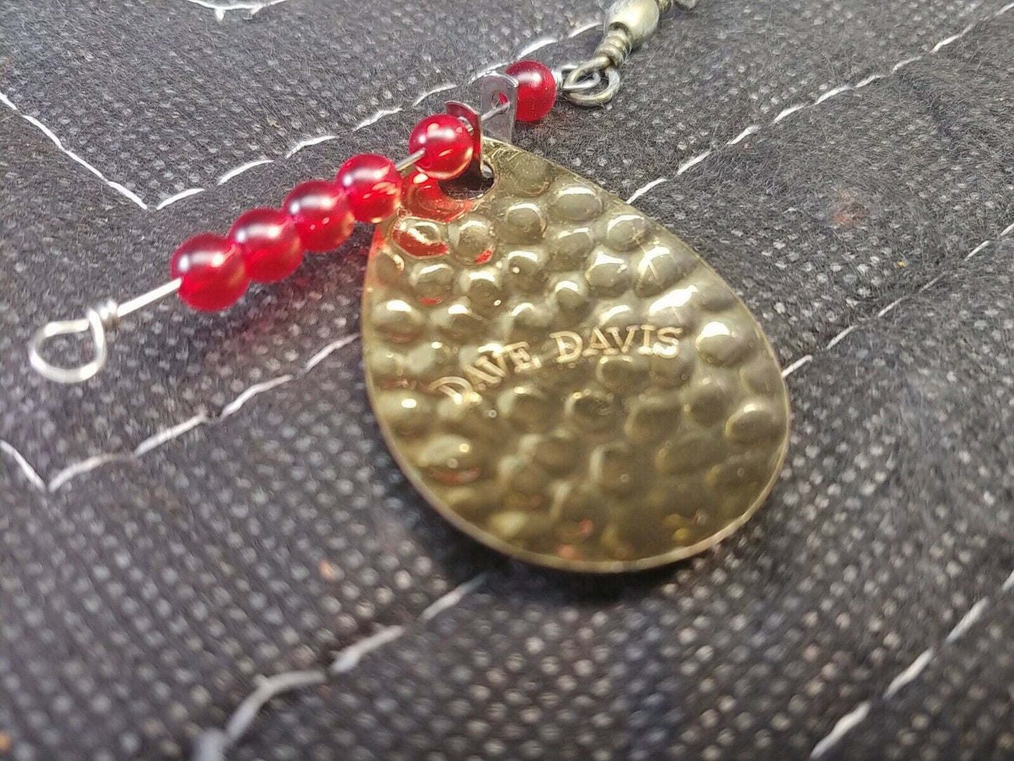 Vintage Dave Davis Trolling Spinners Lot Of 2 #10 Fishing Lures Brass