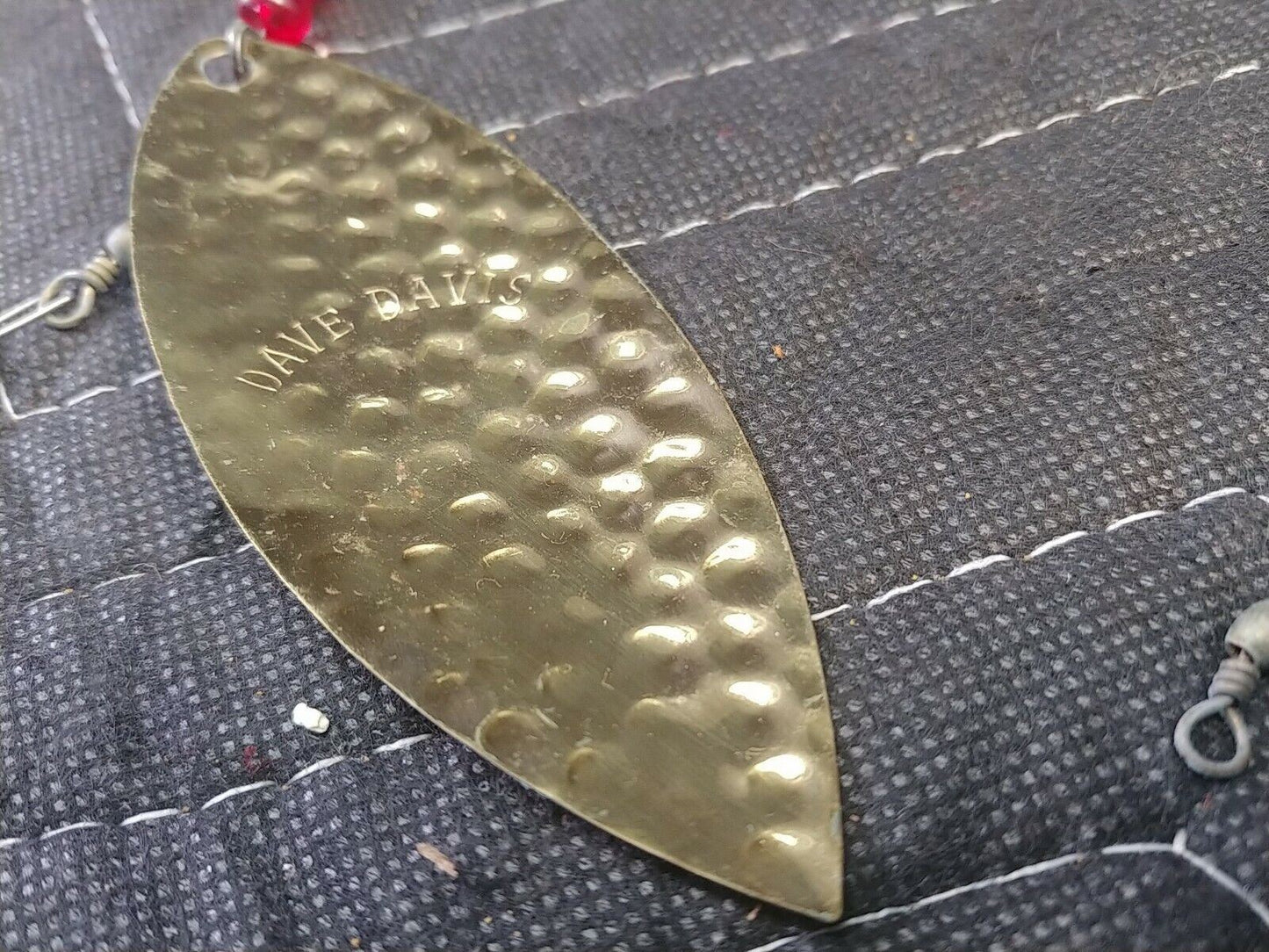 Vintage Dave Davis Trolling Spinners Lot Of 2 #10 Fishing Lures Brass