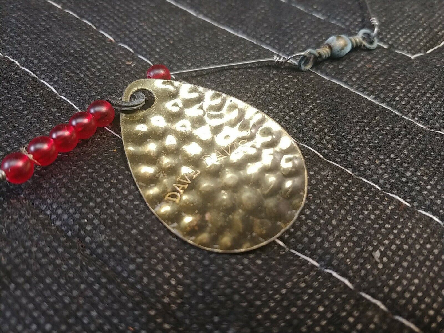 Vintage Dave Davis Trolling Spinners Lot Of 2 #10 Fishing Lures Brass