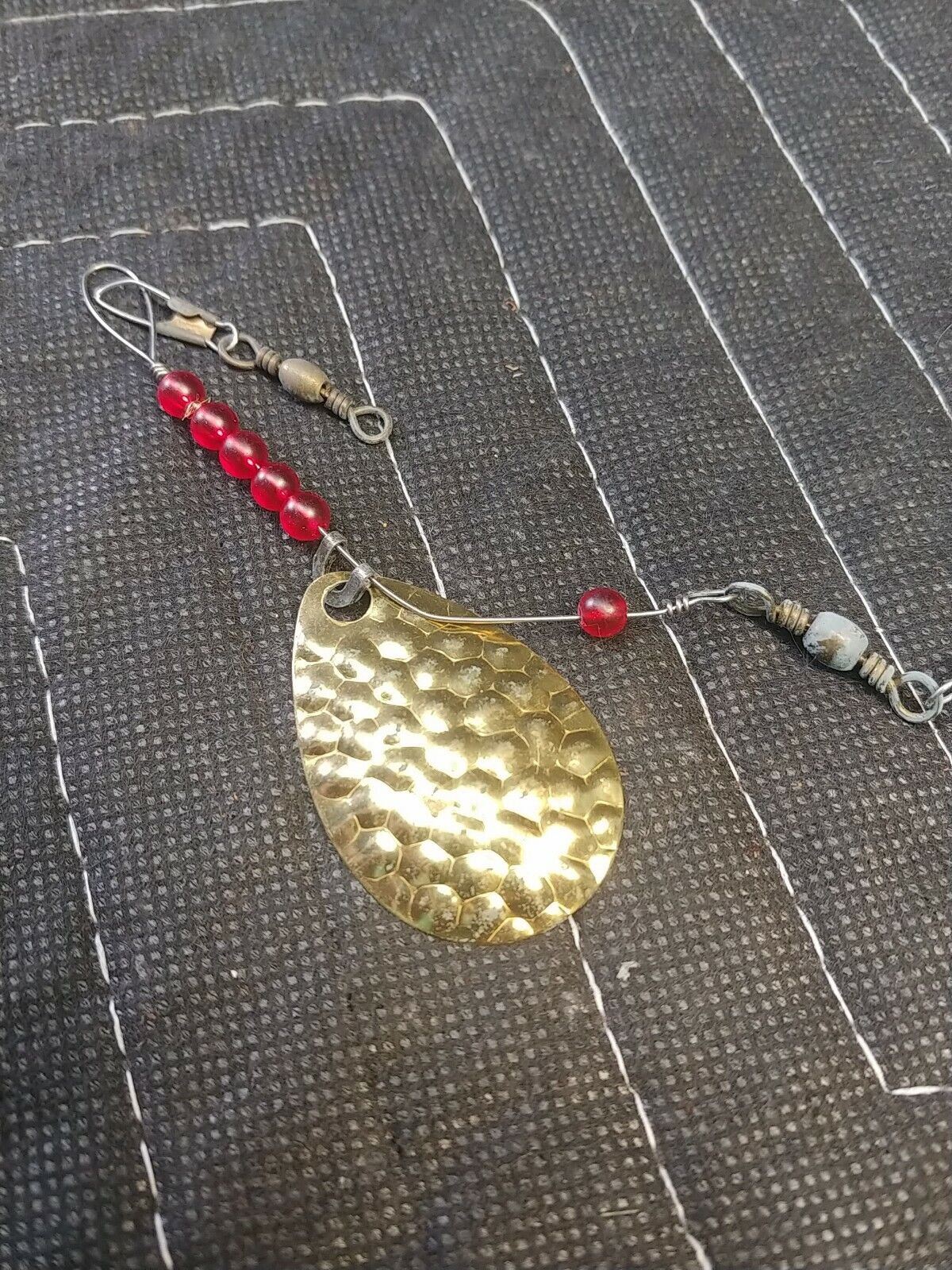 Vintage Dave Davis Trolling Spinners Lot Of 2 #10 Fishing Lures Brass