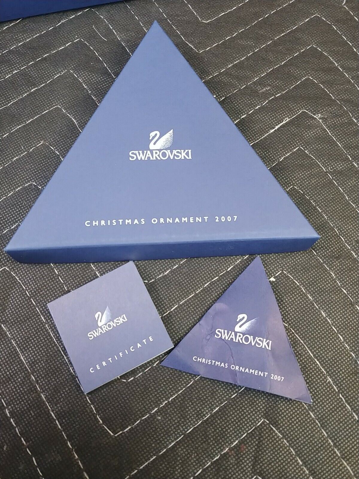 2007 Swarovski~Snowflake~STAR Annual Christmas ORNAMENT w/ Box & paper