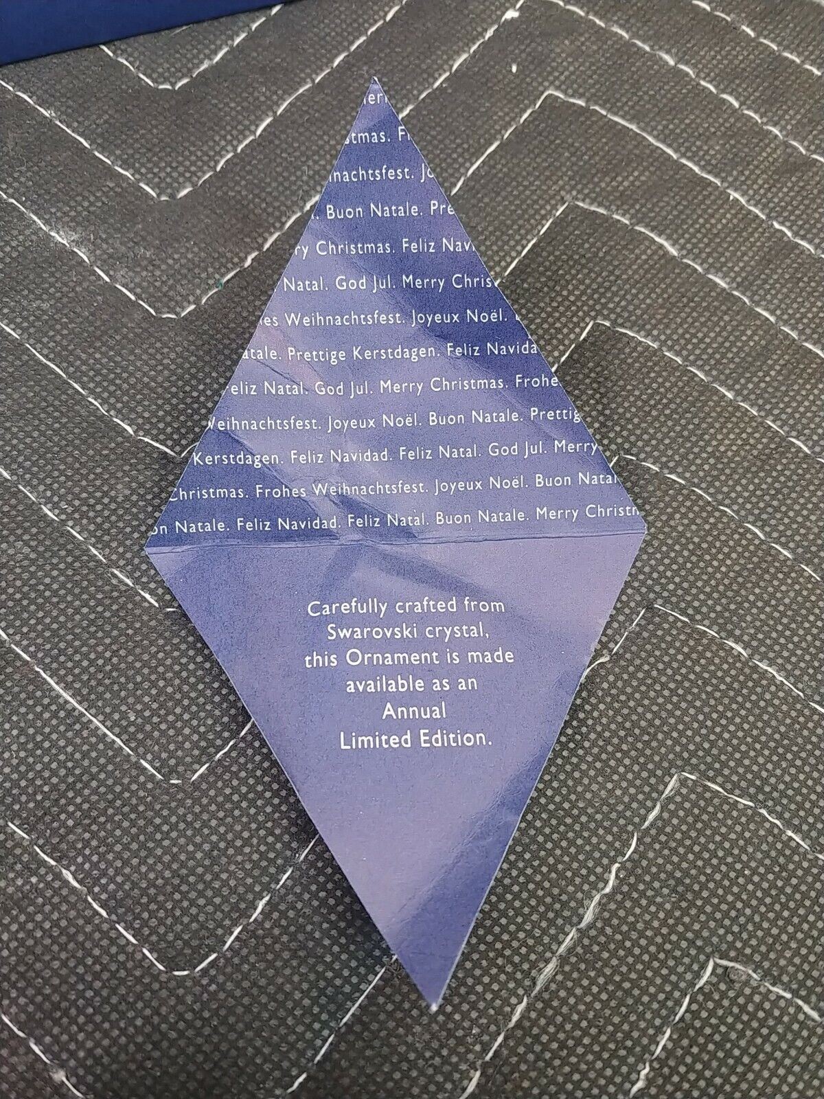 2007 Swarovski~Snowflake~STAR Annual Christmas ORNAMENT w/ Box & paper