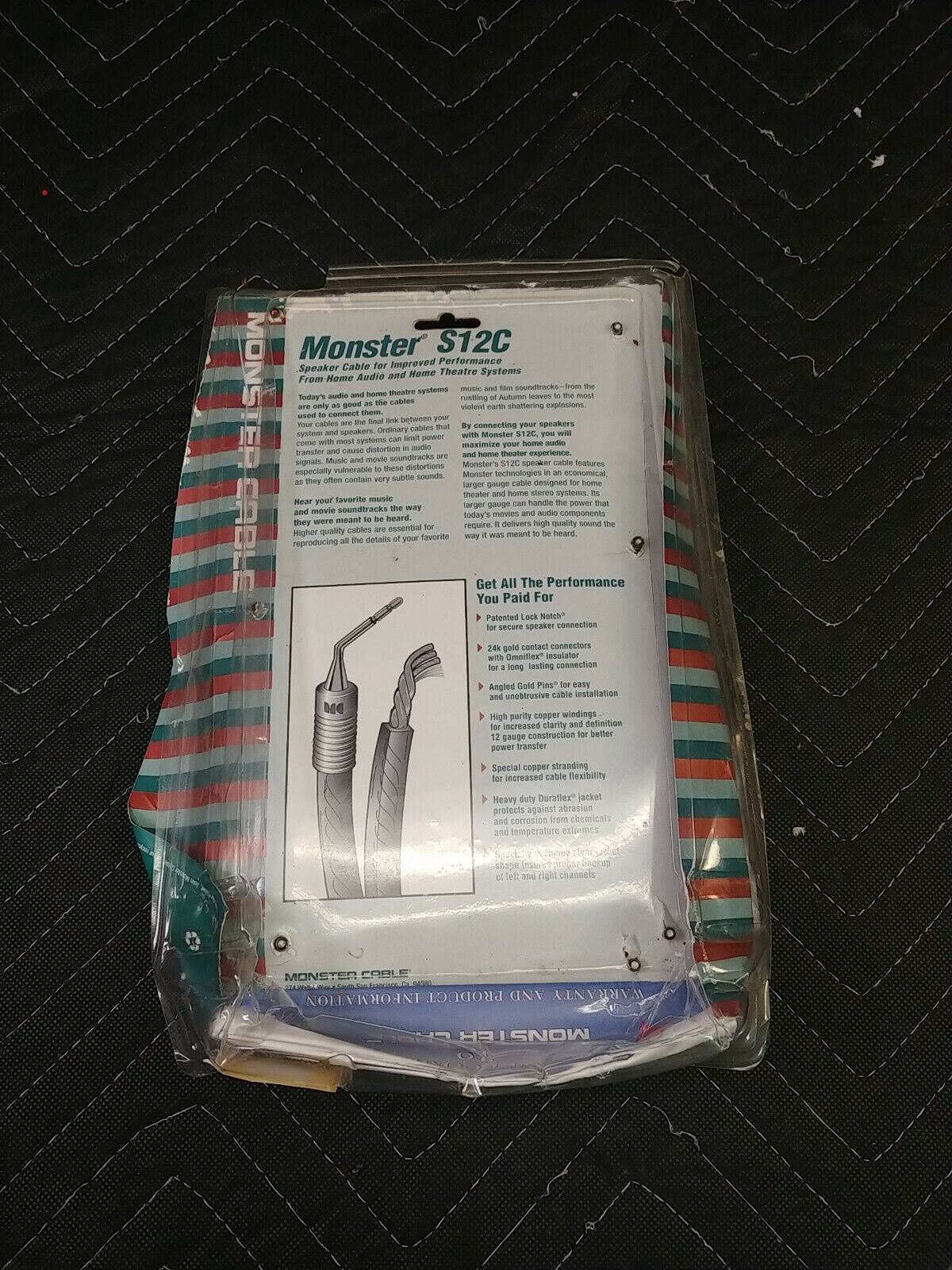 MONSTER CABLE S12C 40ft 12ga Improved Performance Speaker Cable