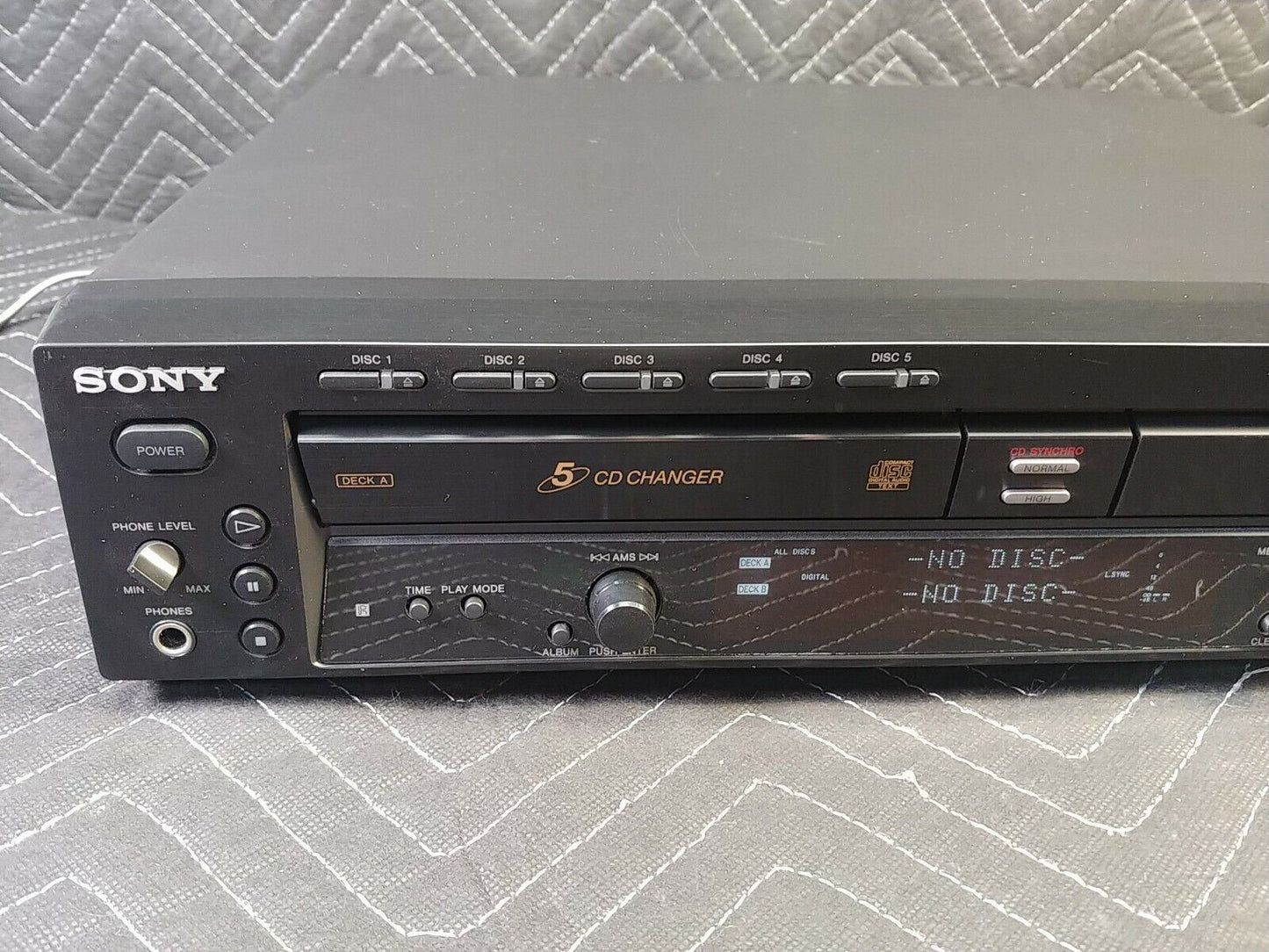 Sony RCD-W500C 5 CD Changer/CD Dubbing Recorder - Lenses Cleaned Tested Working