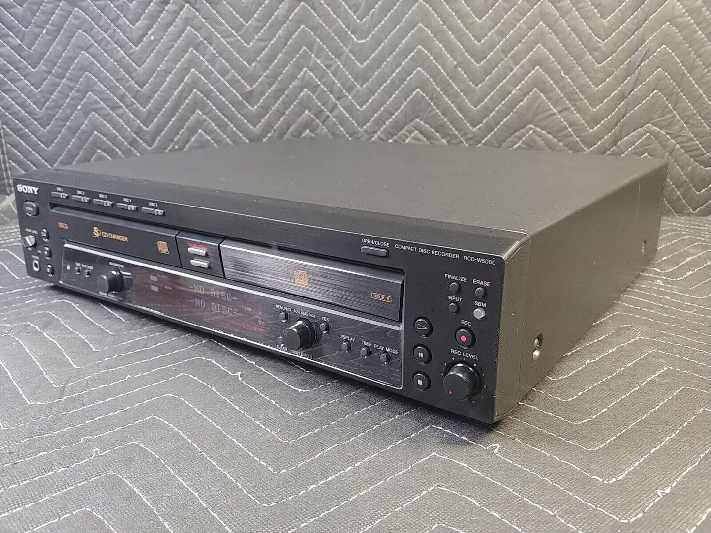 Sony RCD-W500C 5 CD Changer/CD Dubbing Recorder - Lenses Cleaned Tested Working