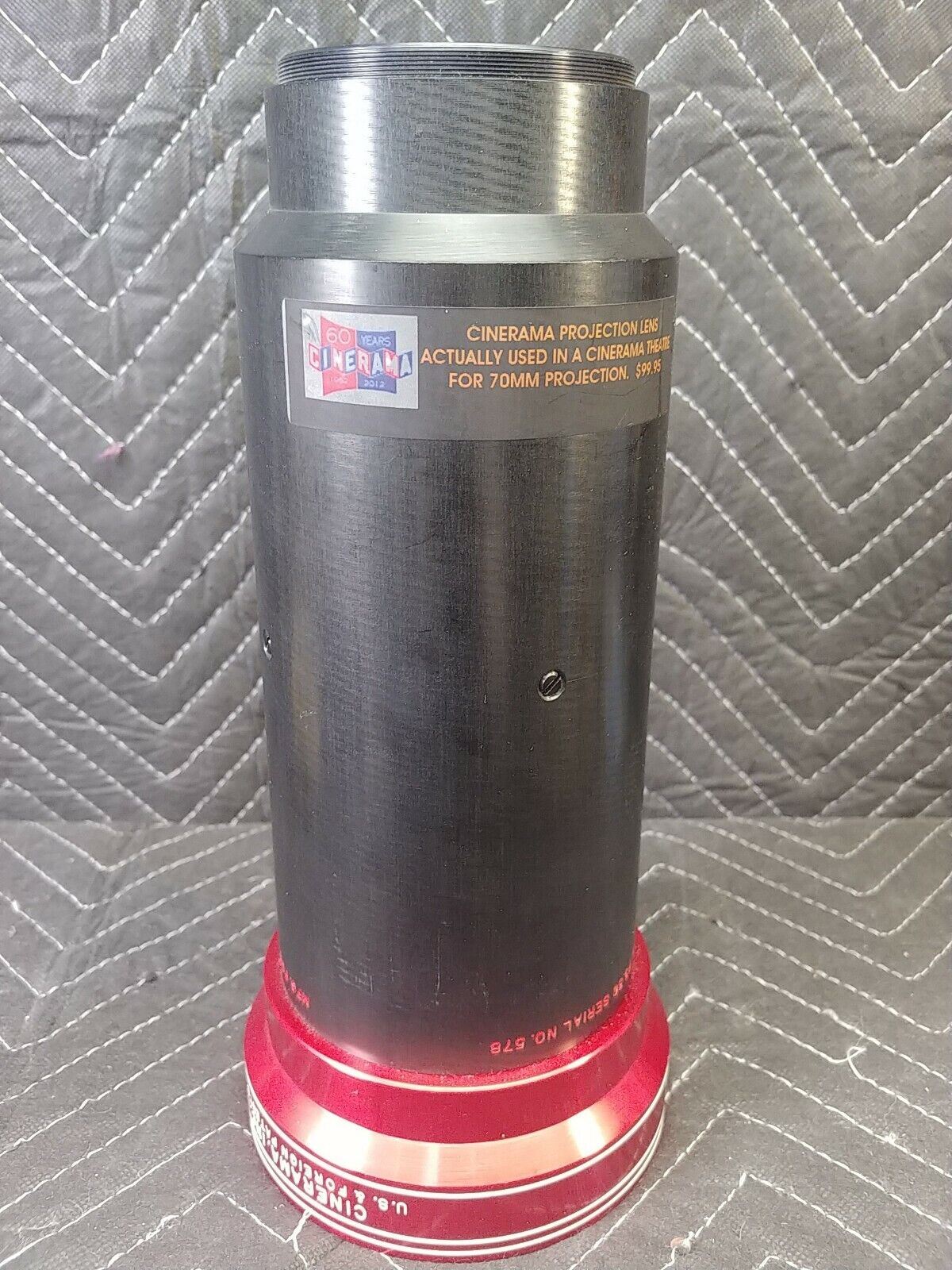 70mm CINERAMA Cinema Projection Lens 3.36" Focal Length, 101mm Barrel