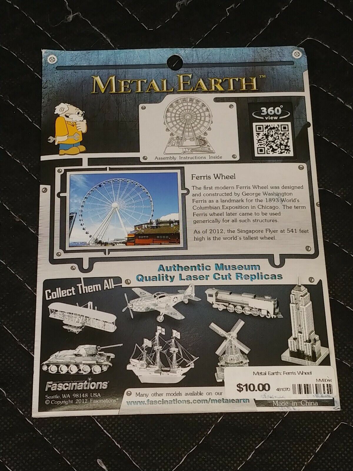 Fascinations Metal Earth Marvels Ferris Wheel 3D Laser Cut Steel DIY Model Kit