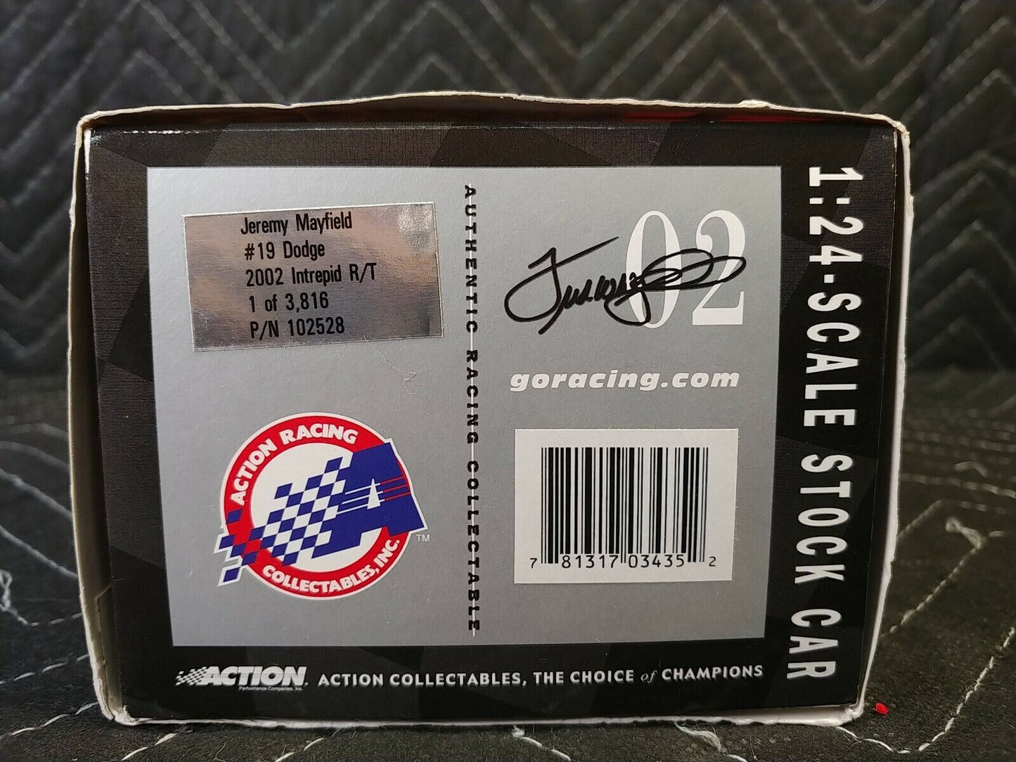 Nascar Diecast 1:24 #19 Jeremy Mayfield 2002 Clear Stock Car Dodge 1 of 3,816