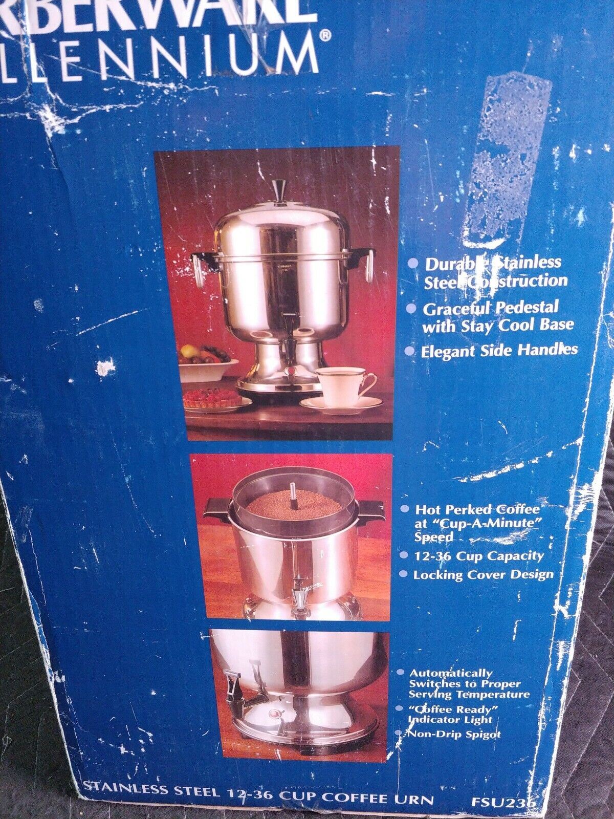 Farberware Stainless Steel 12-36 Cup Automatic Percolator Urn FSU236