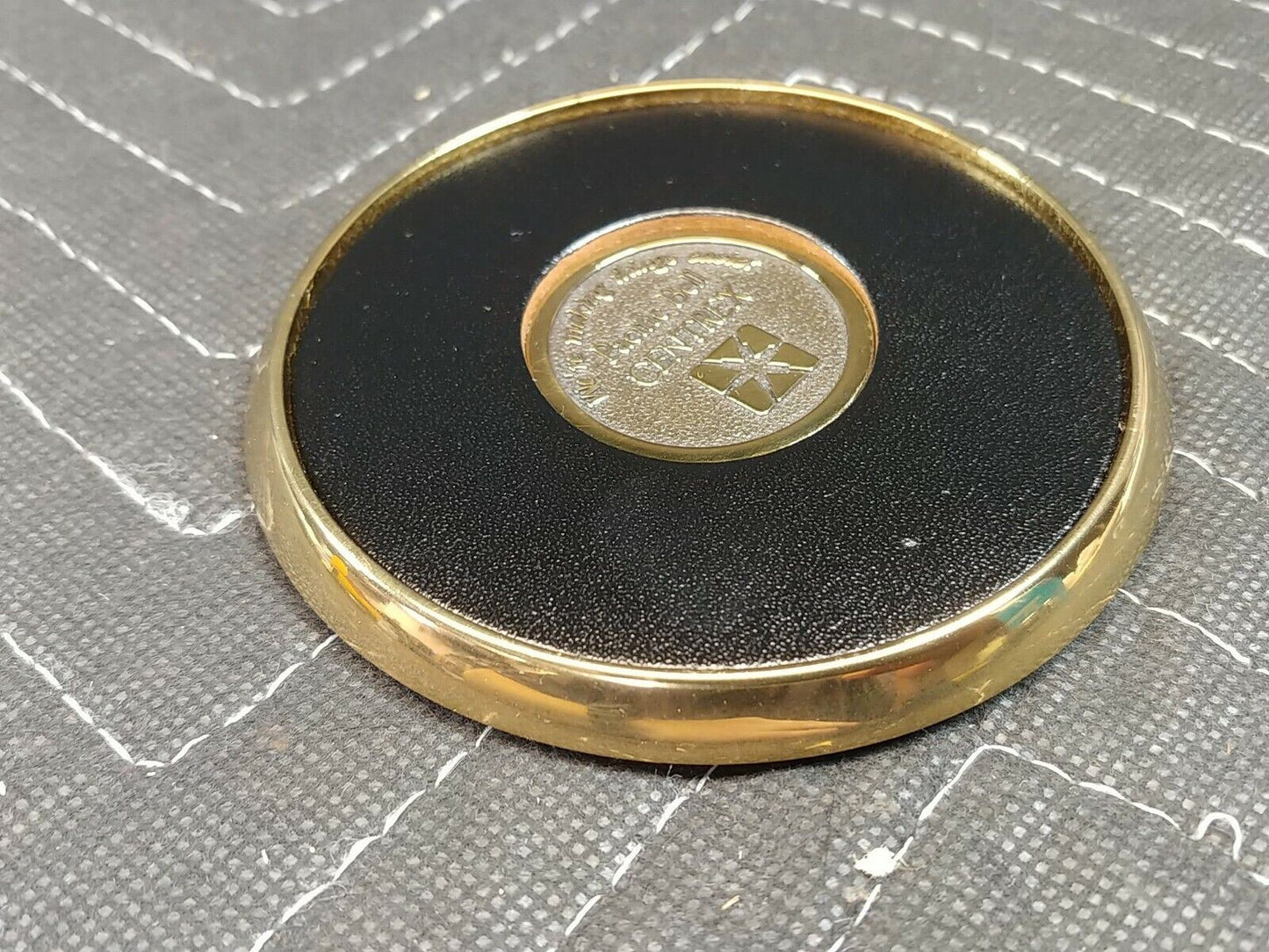 PACIFIC BELL CENTREX Program Coasters Wood & Brass - Display Quality