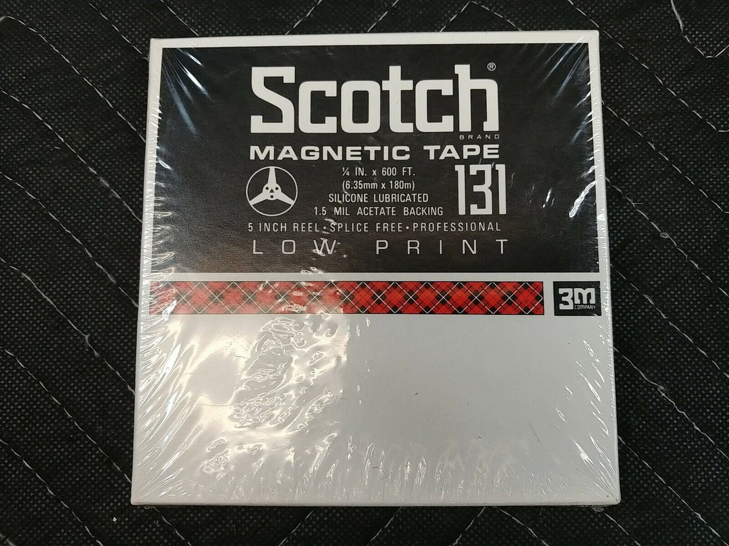 3M Scotch Magnetic Tape Low Print 131 1/4"x600ft. 5"Reel