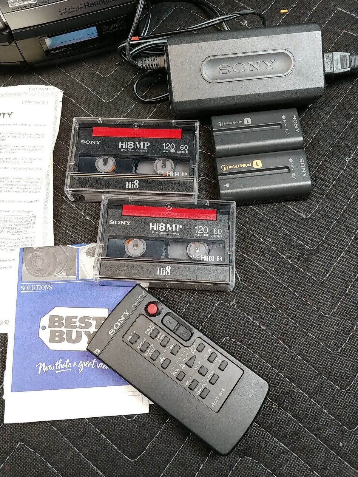 Sony DCR-TRV310 Digital 8 Handycam Bundle Camcorder Video Transfer TESTED WORKS