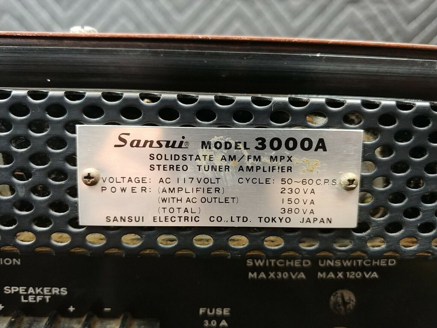 Vintage Sansui 3000A Stereo Receiver