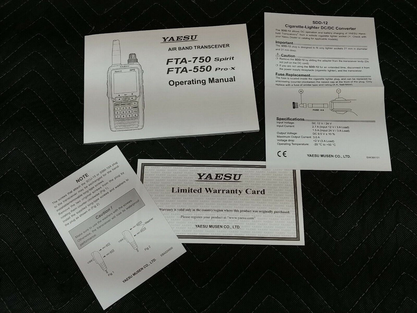 Yaesu FTA550 Air Band Handheld VHF Transceiver - VOR ILS Localizer