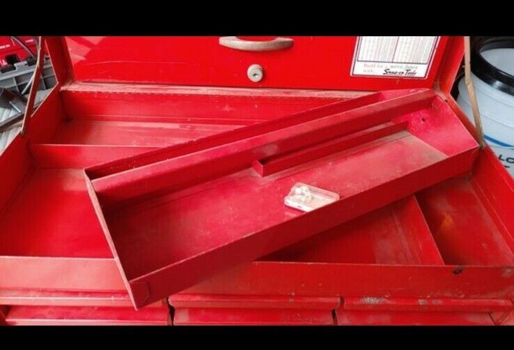 Snap On Tools 9 Drawer Red Tool Chest Box Cabinet 26 inches wide Vintage