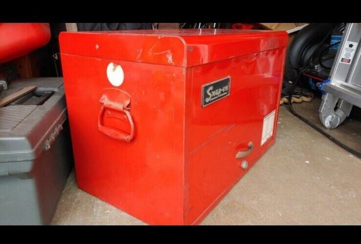 Snap On Tools 9 Drawer Red Tool Chest Box Cabinet 26 inches wide Vintage