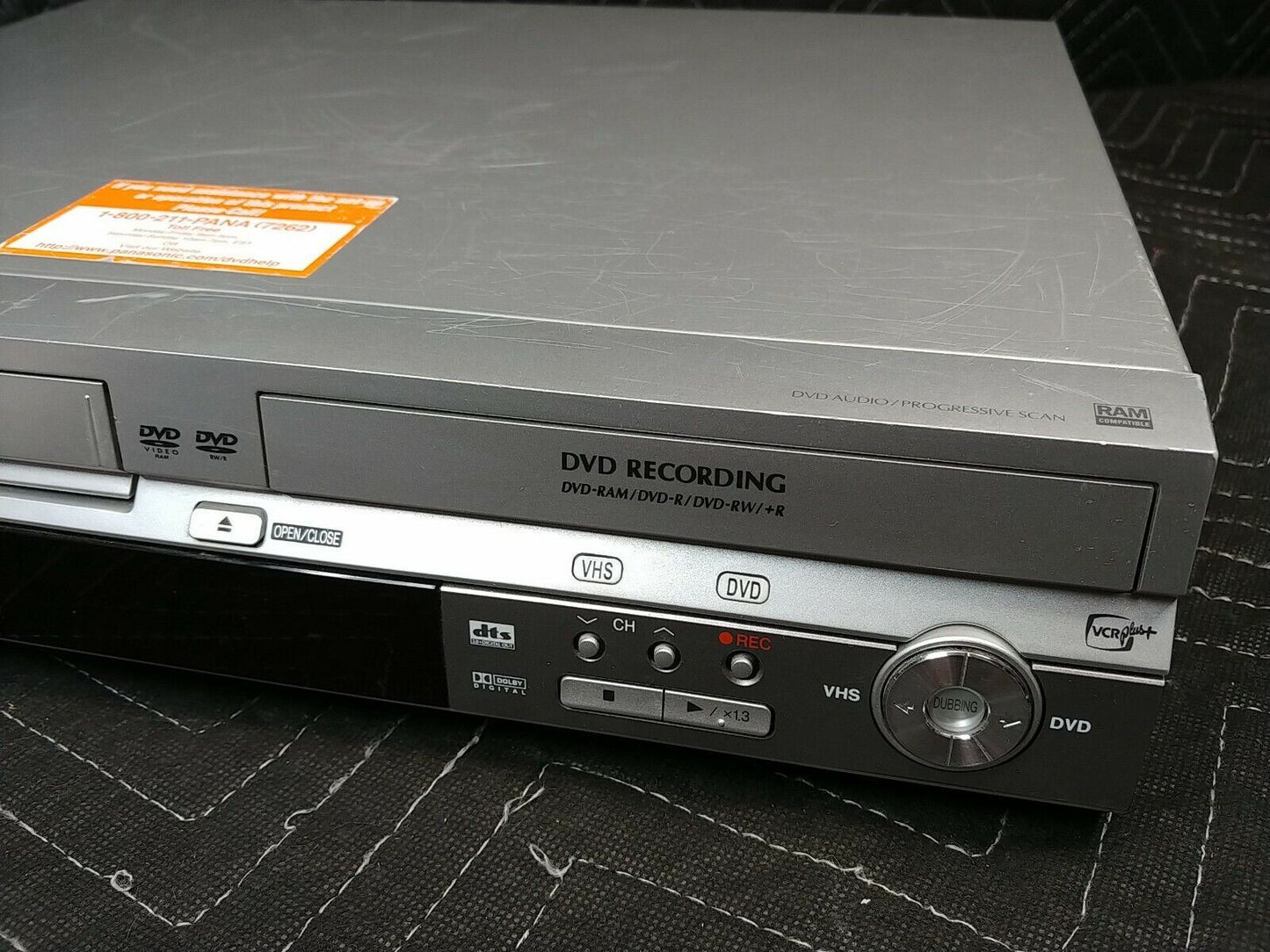 Panasonic DMR-ES30V DVD Recorder VCR Combo Copy VHS to DVD NO Remote TESTED