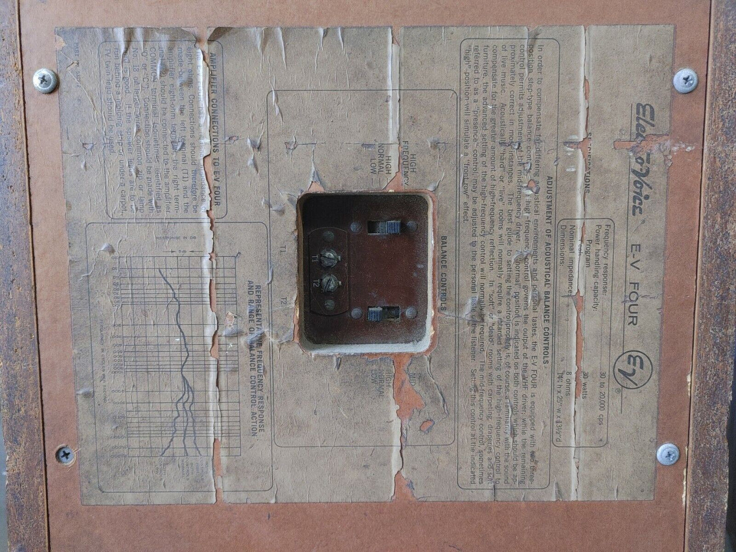 Pair of Vintage Electro Voice EV-4 Speakers