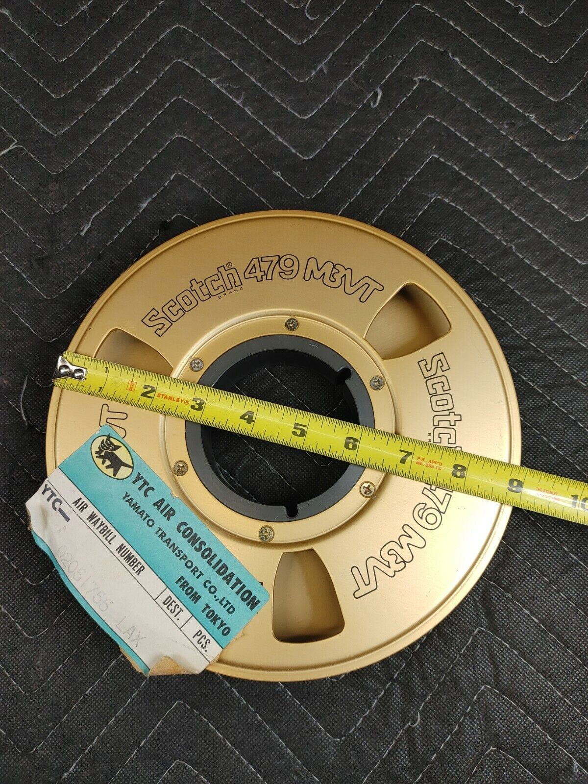 Scotch 3M 479 Broadcast Video Tape Reel Empty Take Up 9” x 1" Metal